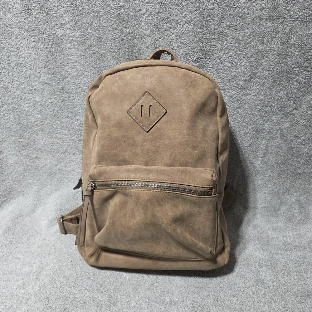 American Eagle Outfitters Tan Faux Leather Backpack Bag